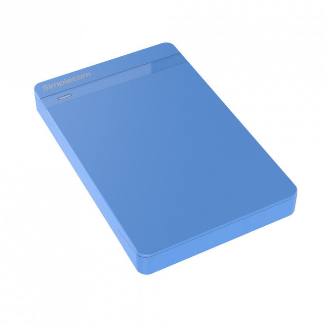 Simplecom SE203 Tool Free 2.5' SATA HDD SSD to USB 3.0 Hard Drive Enclosure - Blue Enclosure Super Speed USB3.0 offer Transfer Rates Up To 5Gbps Simplecom SE203 Tool Free 2.5' SATA HDD SSD to USB 3.0 Hard Drive Enclosure - Blue Enclosure Super Speed USB3.0 offer Transfer Rates Up To 5Gbps